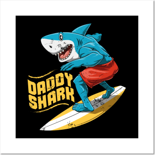 Funny Shark Enjoi Surfing Summer Surfer Surfboard Posters and Art